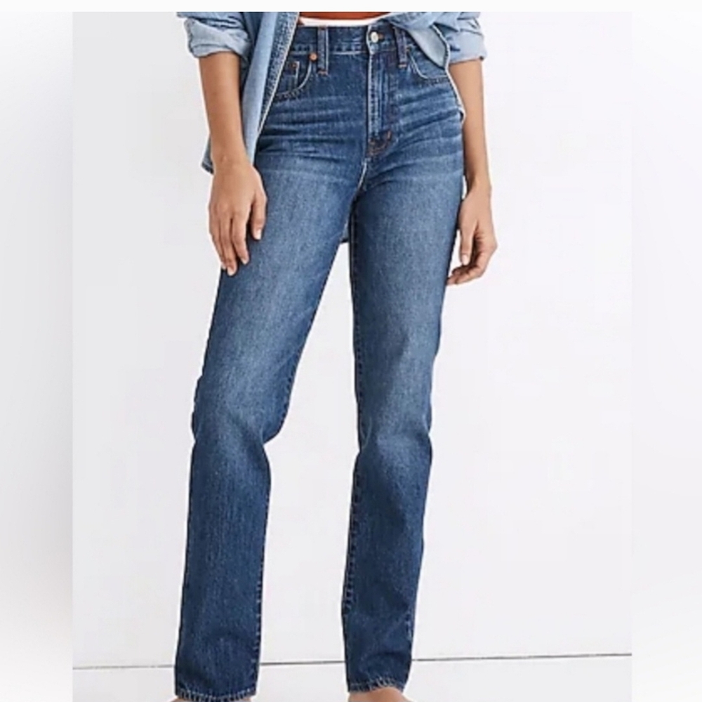 Madewell Perfect Vintage High Rise Jeans Medium Wash Womens Denim Pants Size 28